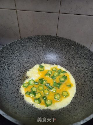 秋葵炒土鸡蛋的做法步骤：10