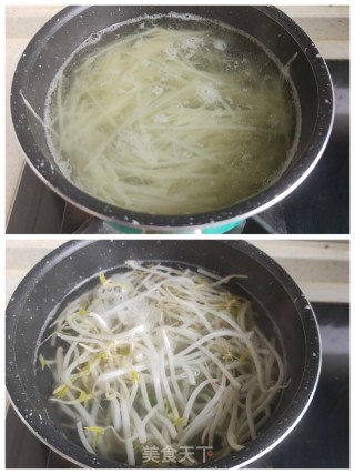 凉拌土豆芽菜的做法步骤：3