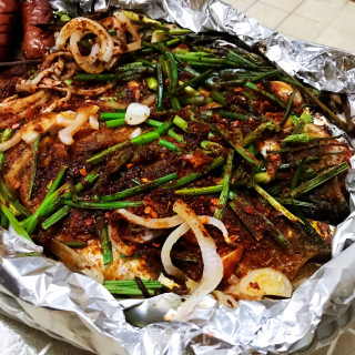 香辣烤鲈鱼的做法步骤：12
