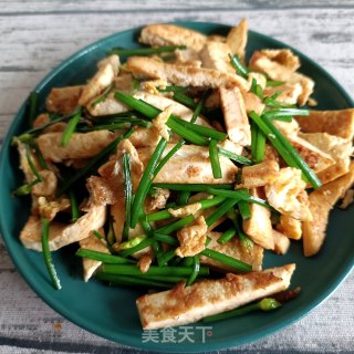 韭苔炒豆腐的做法步骤：18
