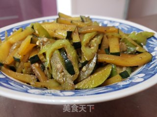 尖椒炒南瓜的做法步骤：7