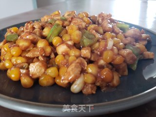 玉米粒炒鸡丁的做法步骤：8
