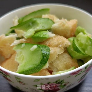 黄瓜拌油条的做法步骤：8