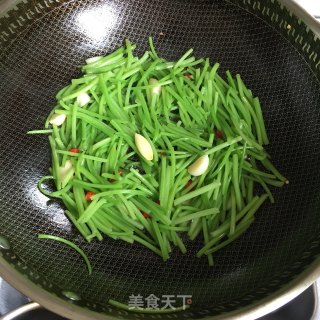 蒜炒红薯梗的做法步骤：5