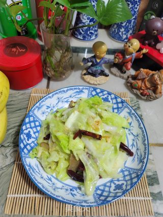 猪肉渣炒手撕包菜的做法步骤：9