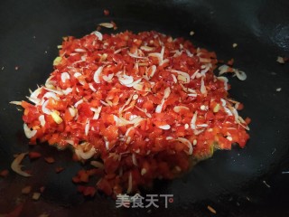 虾皮炒辣椒末的做法步骤：5
