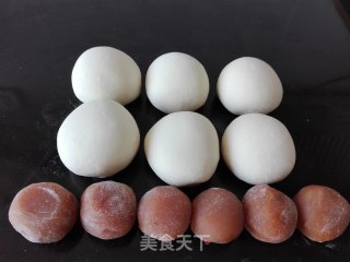 莲蓉包（心形，一次发酵）的做法步骤：3