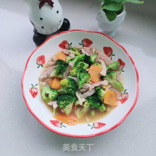 西蓝花炒肉的做法步骤：13