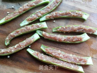 秋葵酿虾滑的做法步骤：6