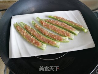 秋葵酿虾滑的做法步骤：7