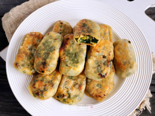 韭菜盒子锅贴的做法步骤：7