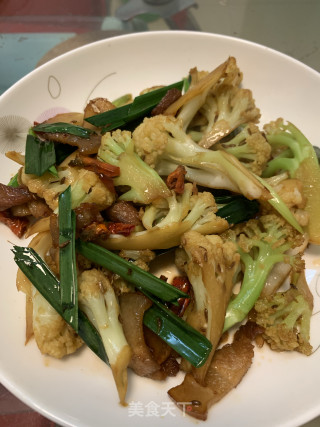 孜然味花菜的做法步骤：10