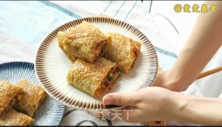 腐皮糯米卷的做法步骤：12