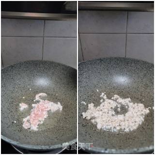 辣豆瓣肉末炒酸豆角的做法步骤：3