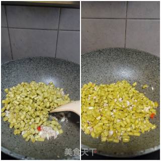 辣豆瓣肉末炒酸豆角的做法步骤：5