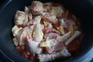 不加一滴水の番茄鸡的做法步骤：6