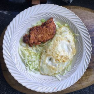 鸡脯肉煎蛋低脂餐的做法步骤：7