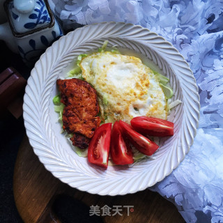 鸡脯肉煎蛋低脂餐的做法步骤：9