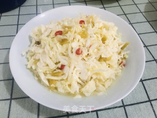 酸辣绿甘蓝的做法步骤：8