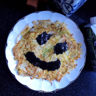 低脂生菜鸡蛋饼的做法步骤：9