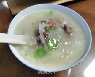 咸烧骨萝卜丝粥的做法步骤：10