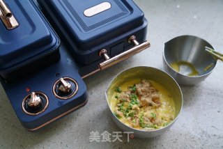葱花肉松华夫饼的做法步骤：4