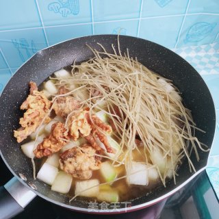 鸡块冬瓜炖粉条的做法步骤：10