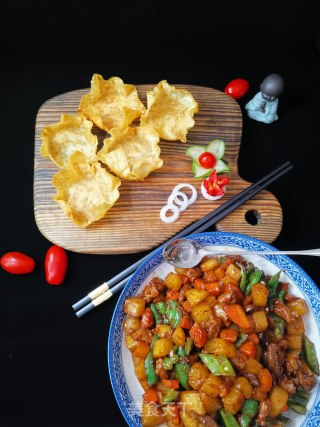 烧烤味土豆肉丁的做法步骤：7