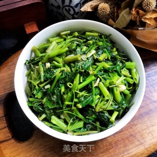 茶油炒空心菜的做法步骤：8