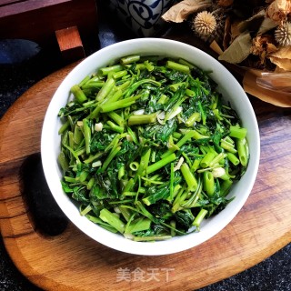 茶油炒空心菜的做法步骤：9