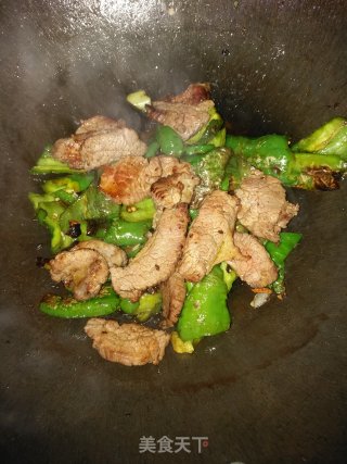 青椒炒牛腩的做法步骤：8