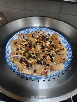 鼓汁蒸鱼腩的做法步骤：9