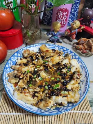 鼓汁蒸鱼腩的做法步骤：13