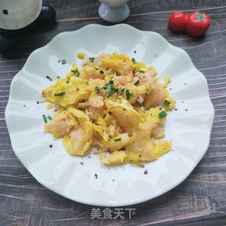 虾滑炒鸡蛋的做法步骤：9