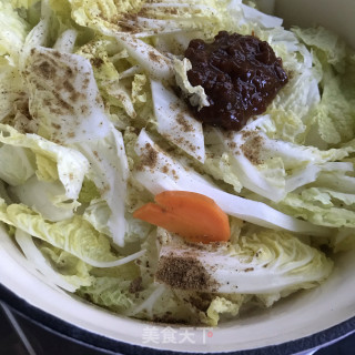 白菜豆腐炖粉条的做法步骤：7