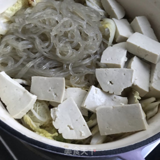 白菜豆腐炖粉条的做法步骤：8