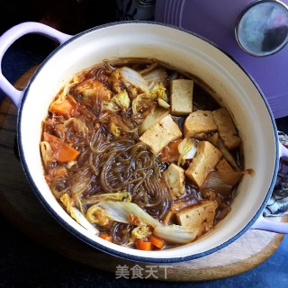 白菜豆腐炖粉条的做法步骤：12