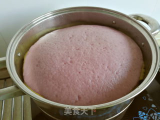 南瓜紫薯双色蒸糕的做法步骤：9