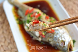 香嫩微辣的清蒸黄花鱼的做法步骤：7