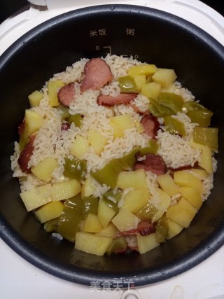 腊肉焖饭的做法步骤：6