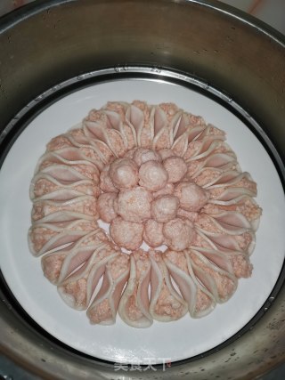 萝卜卷蒸肉圆的做法步骤：6