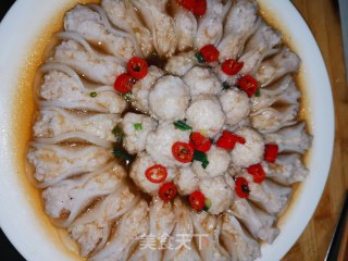 萝卜卷蒸肉圆的做法步骤：9