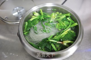 蚝油牛肉菠菜粉丝的做法步骤：5