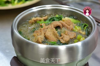 蚝油牛肉菠菜粉丝的做法步骤：9
