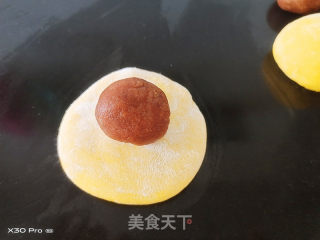 南瓜莲蓉包（一次发酵）的做法步骤：3