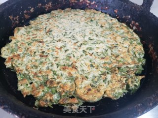 灰圪针煎饼的做法步骤：7