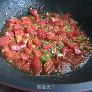 番茄炒黑豆腐的做法步骤：6