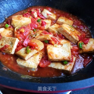 番茄炒黑豆腐的做法步骤：8