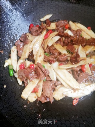 茭白炒牛肉的做法步骤：6