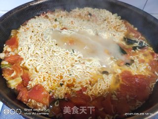 番茄牛肉包菜面的做法步骤：5